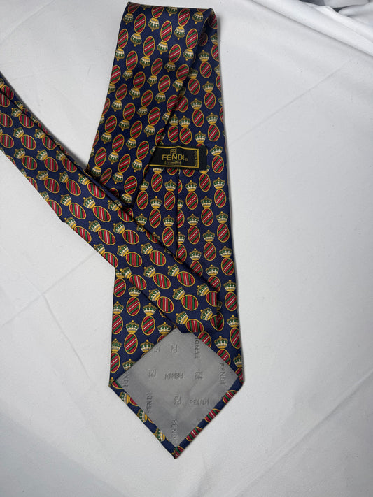 Fendi 100% Silk Tie Made in Italy