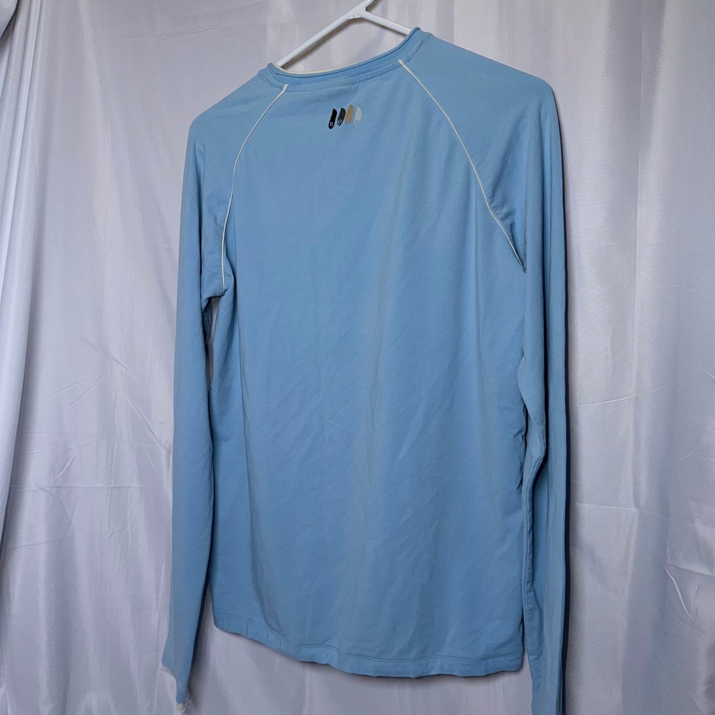 Hugo Boss Blue and White Long Sleeve Shirt