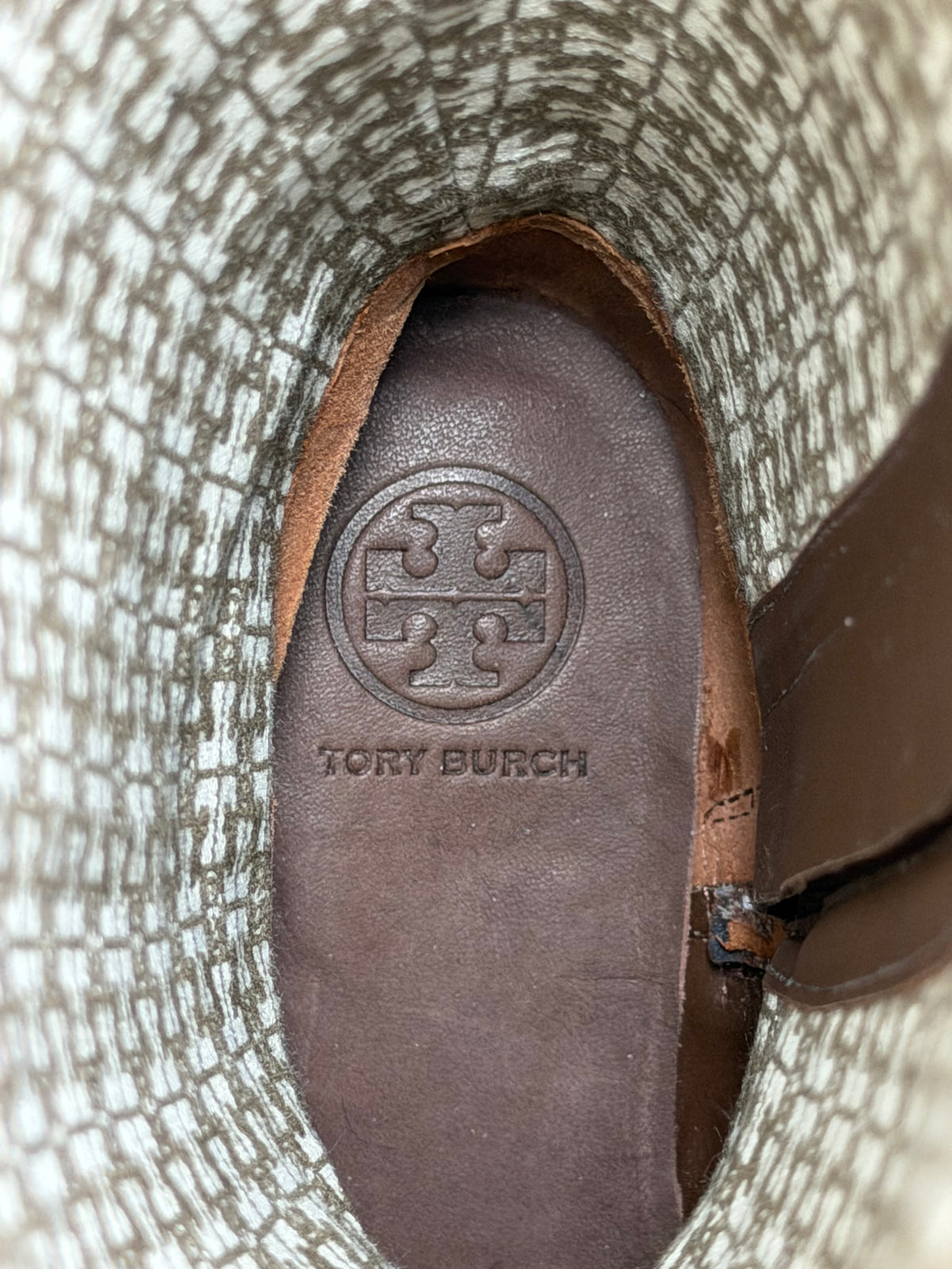 Tory Burch Almond Leather Eloise Riding Boots