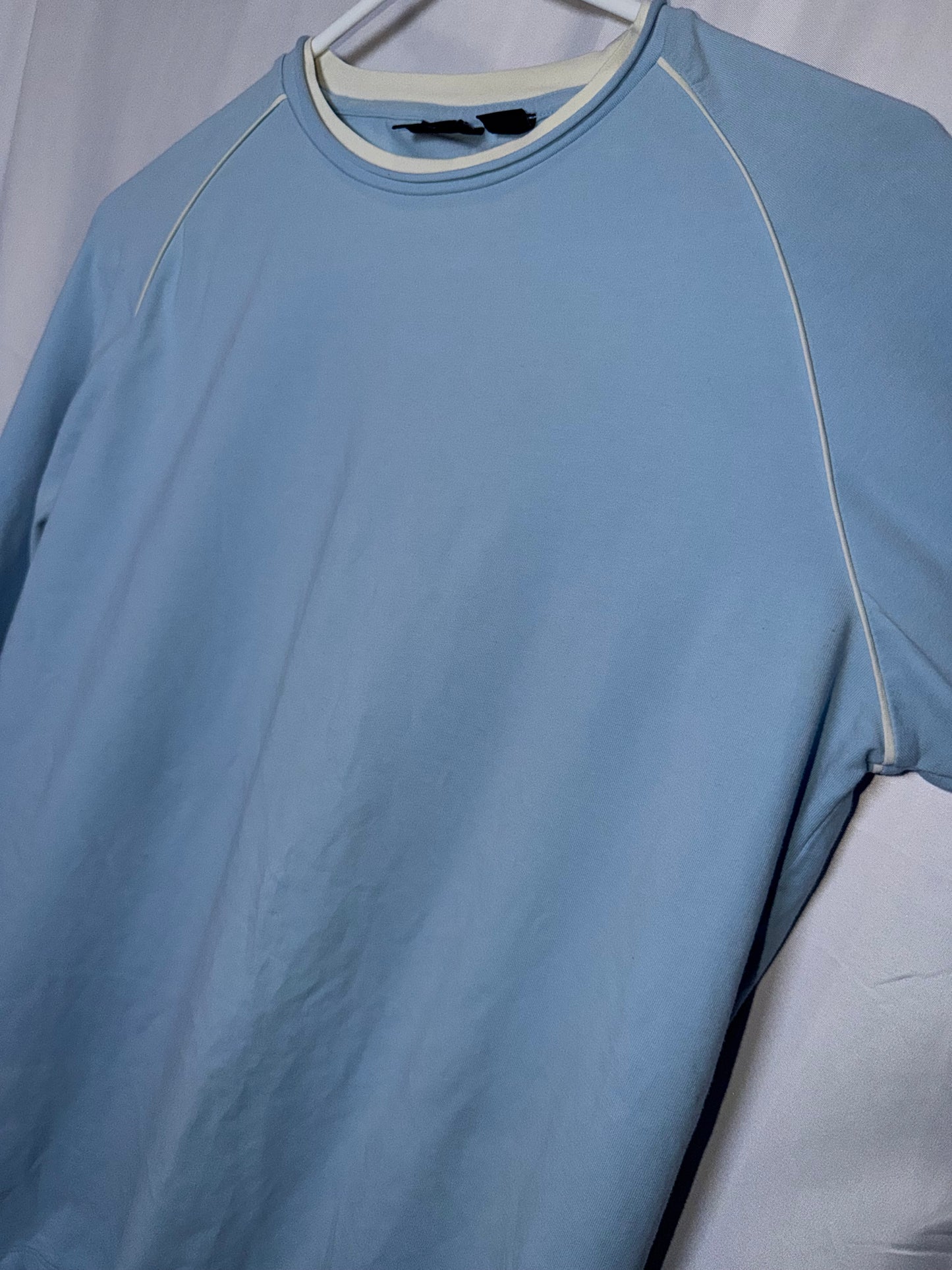 Hugo Boss Blue and White Long Sleeve Shirt
