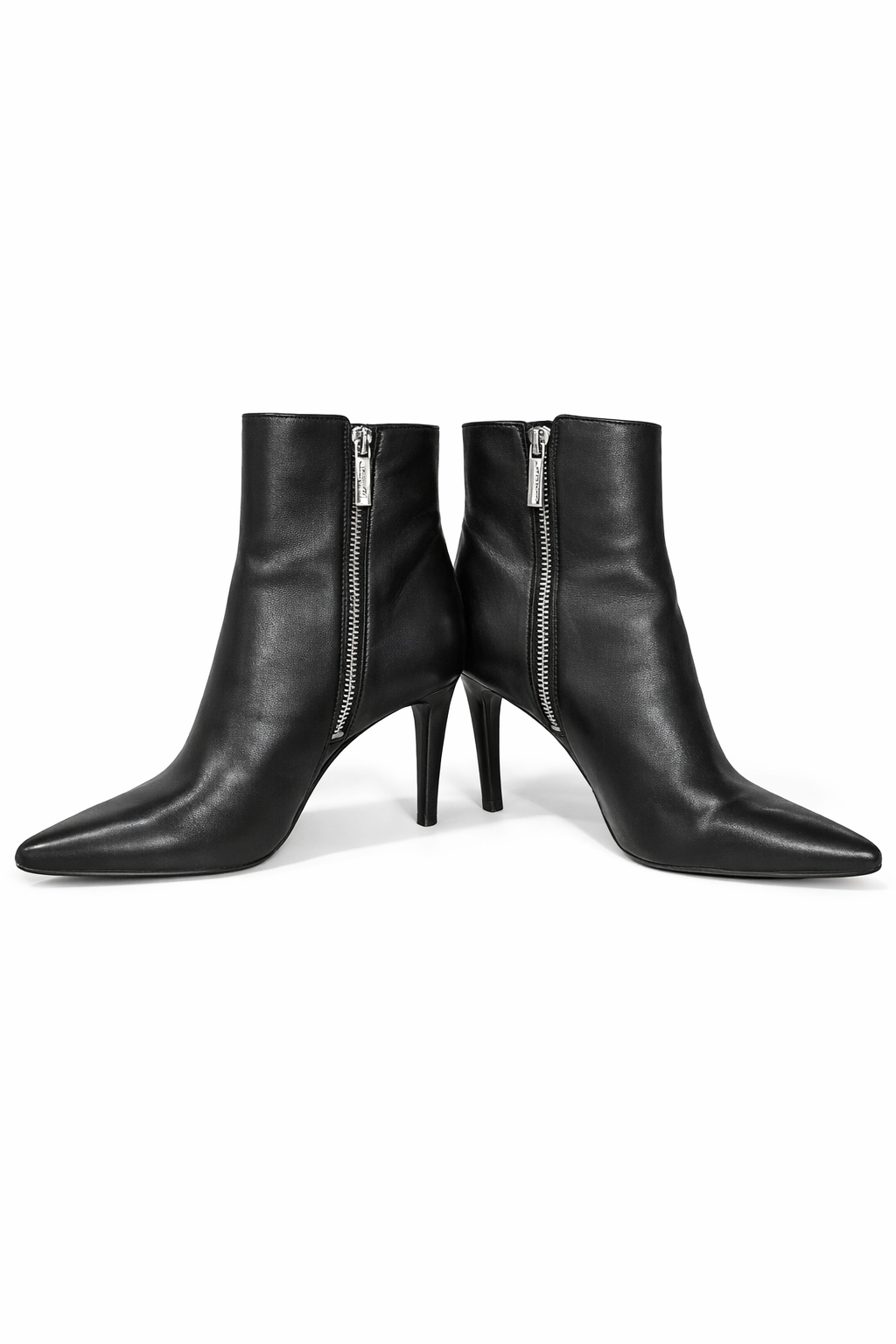 Michael Kors Leather Heeled Ankle Boots in Black