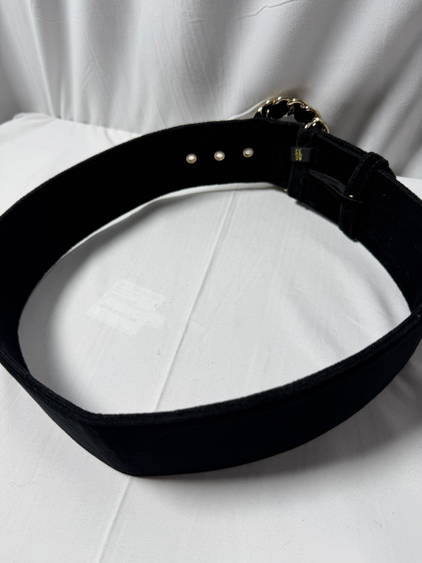 Chanel Iconic Velour Chain Belt