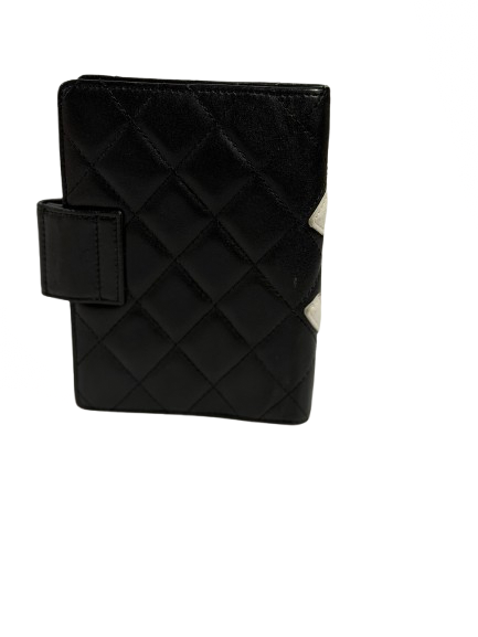 Chanel Cambon Black Quilted Agenda Cover