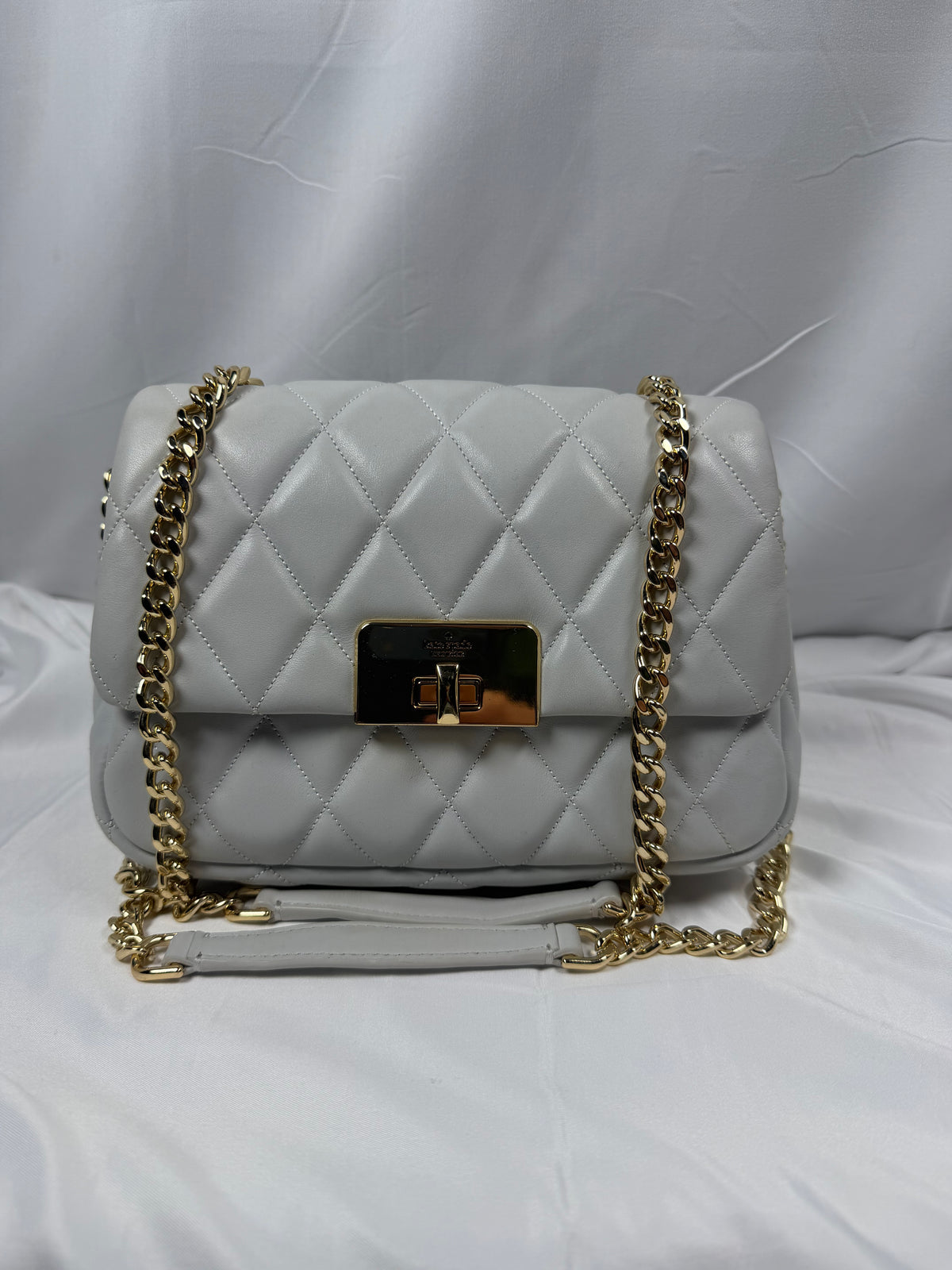 Kate Spade Grey Quilted Leather Crossbody/Shoulder Bag