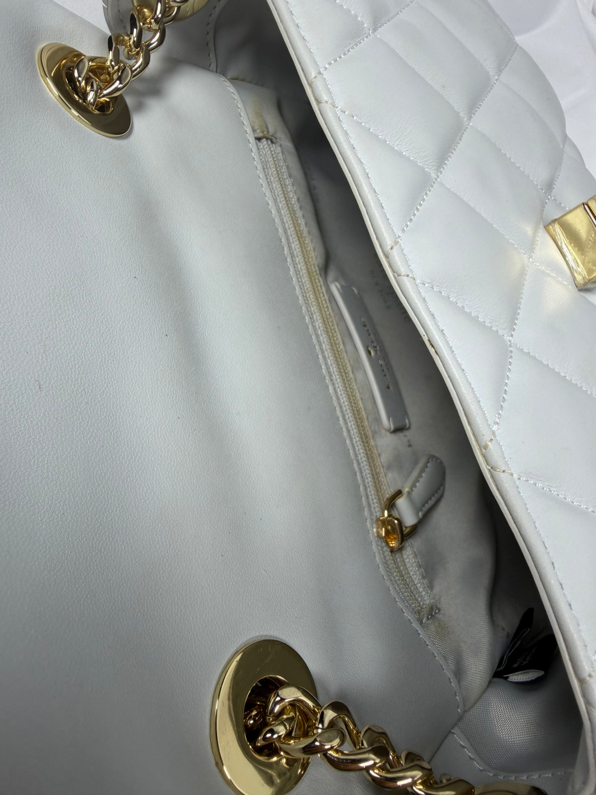 Kate Spade Grey Quilted Leather Crossbody/Shoulder Bag