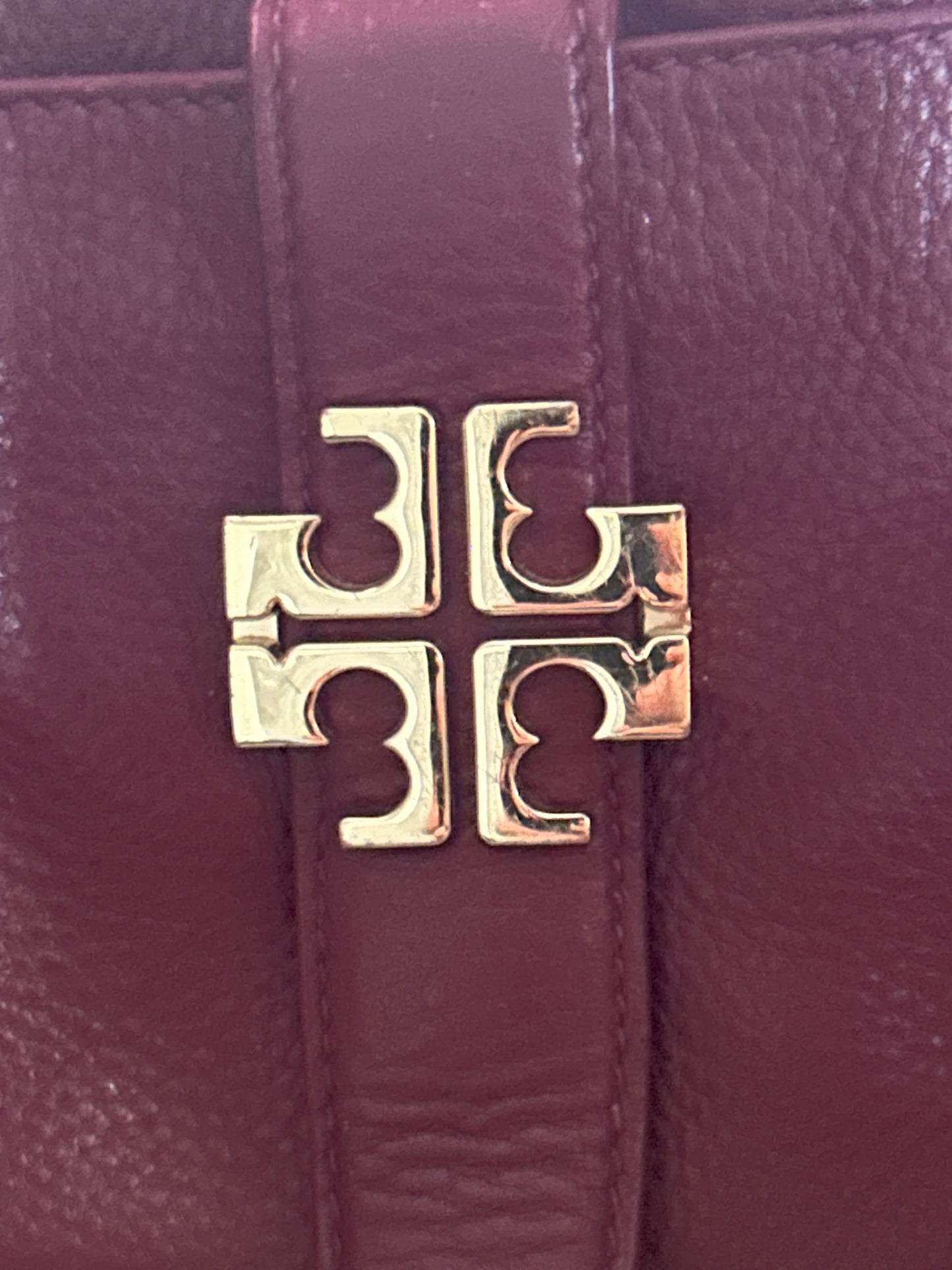 Tory Burch Burgundy Chained Crossbody