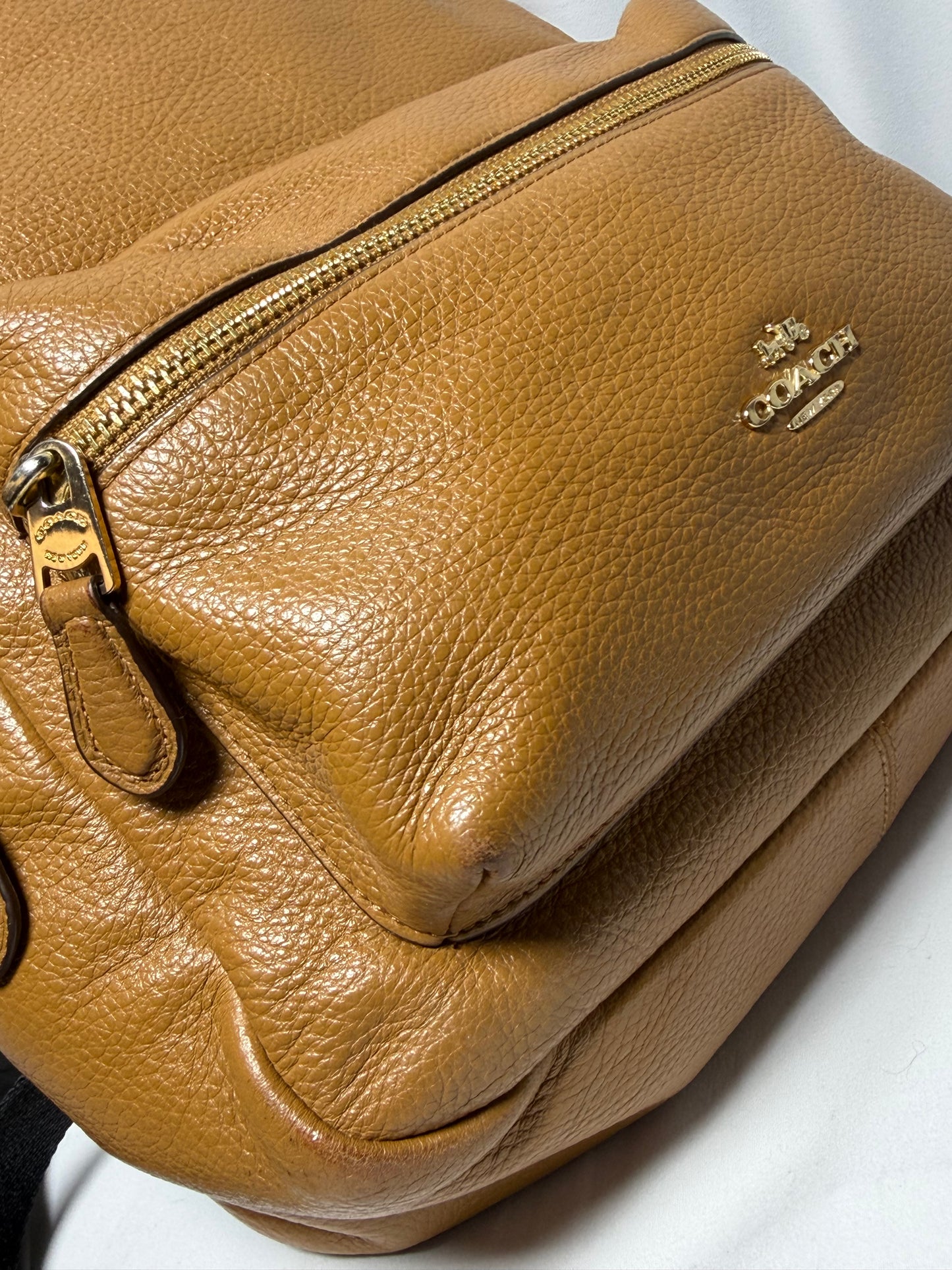 Coach Brown Leather Backpack
