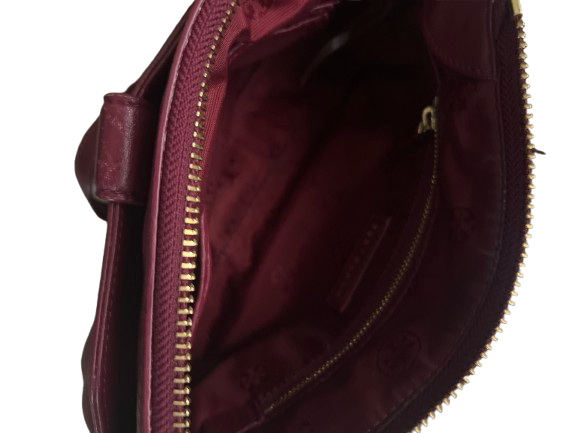 Tory Burch Burgundy Chained Crossbody