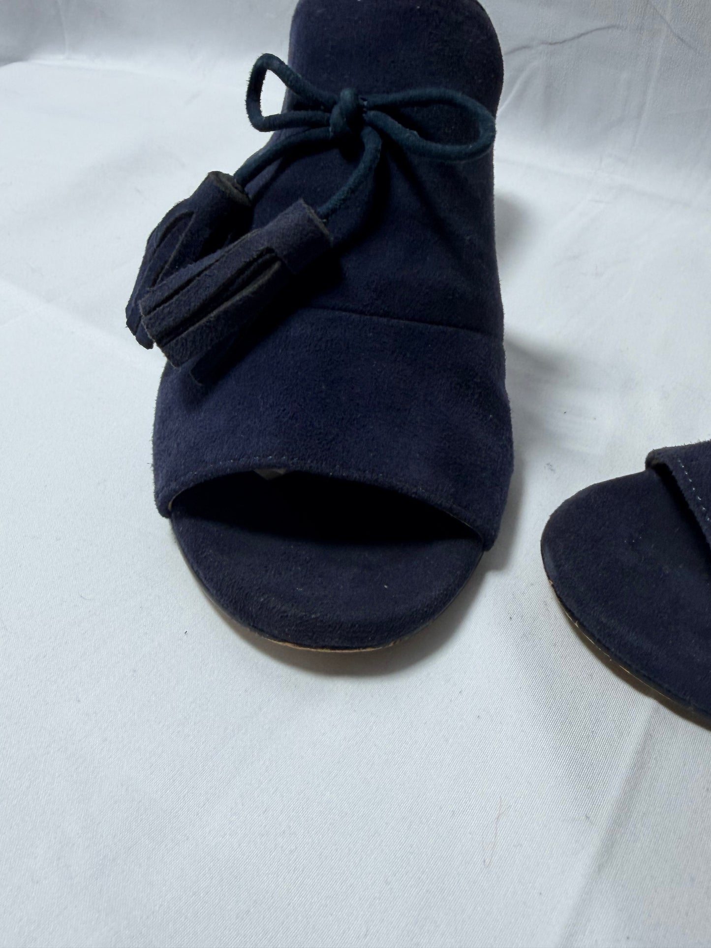 Karl Lagerfeld Blue Suede Open Toe Shoes