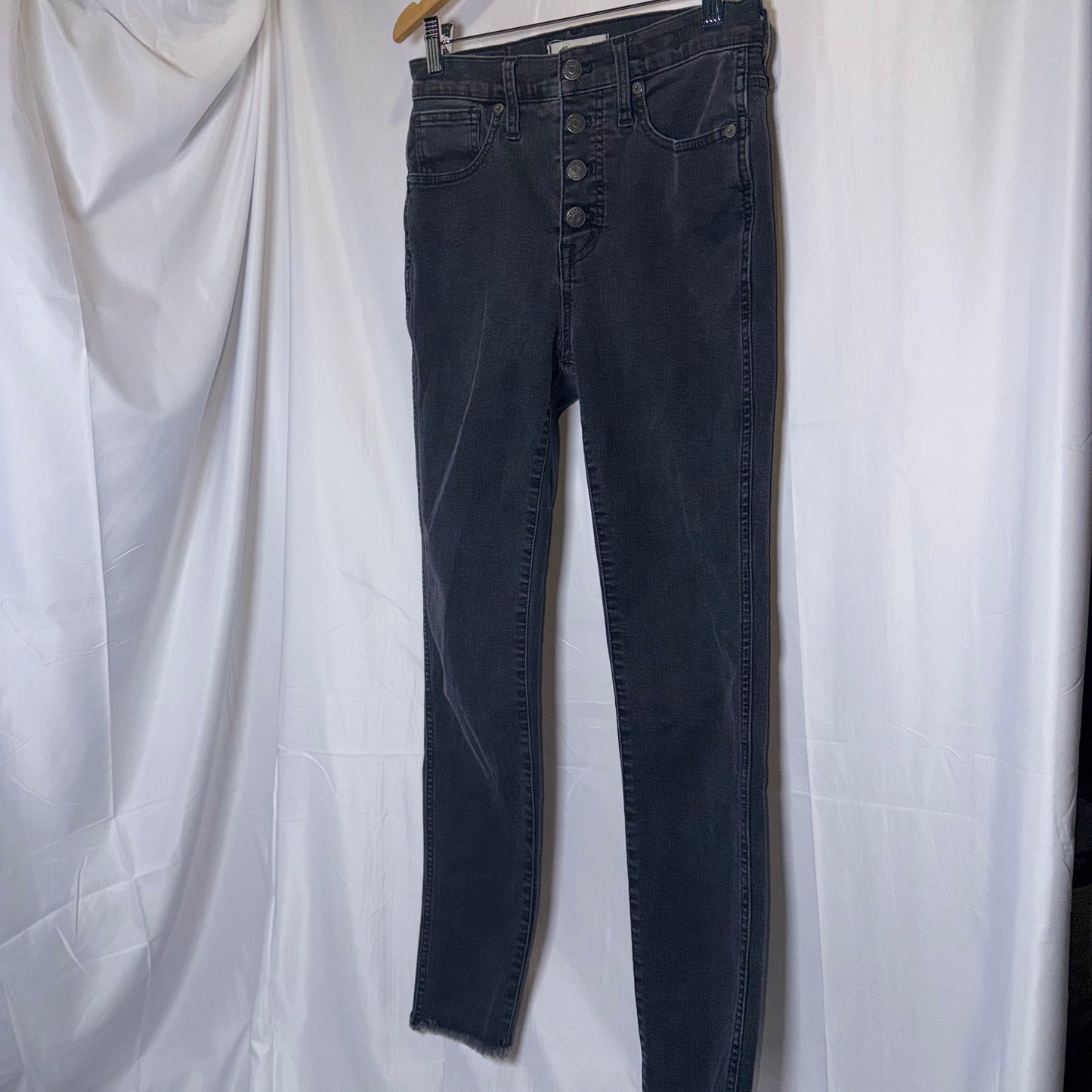Madewell 10” High Rise Skinny Jeans Black Denim
