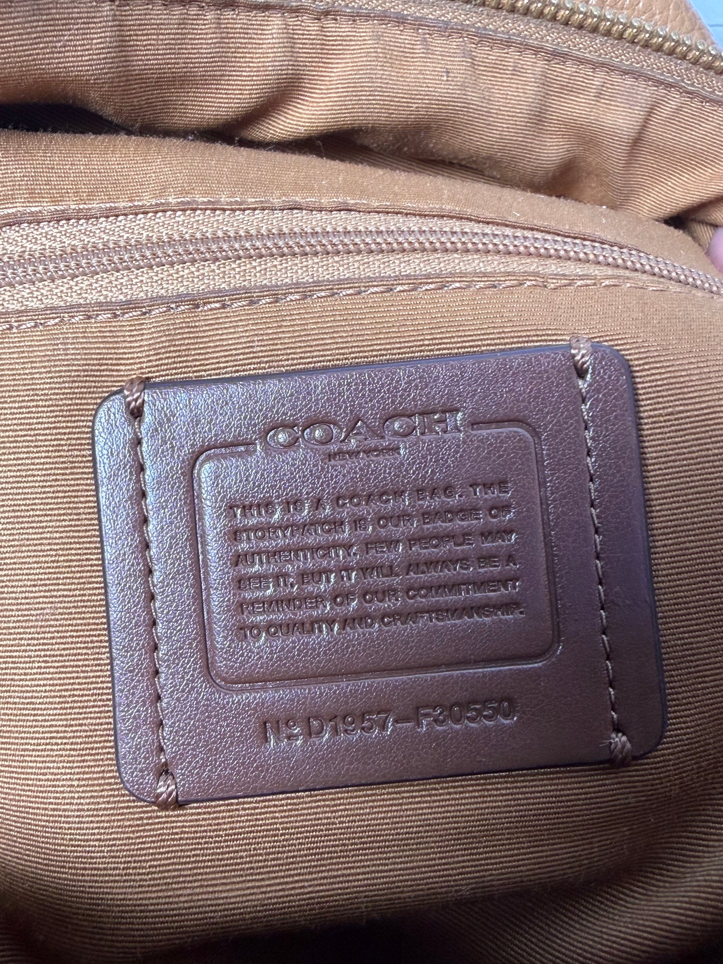 Coach Brown Leather Backpack