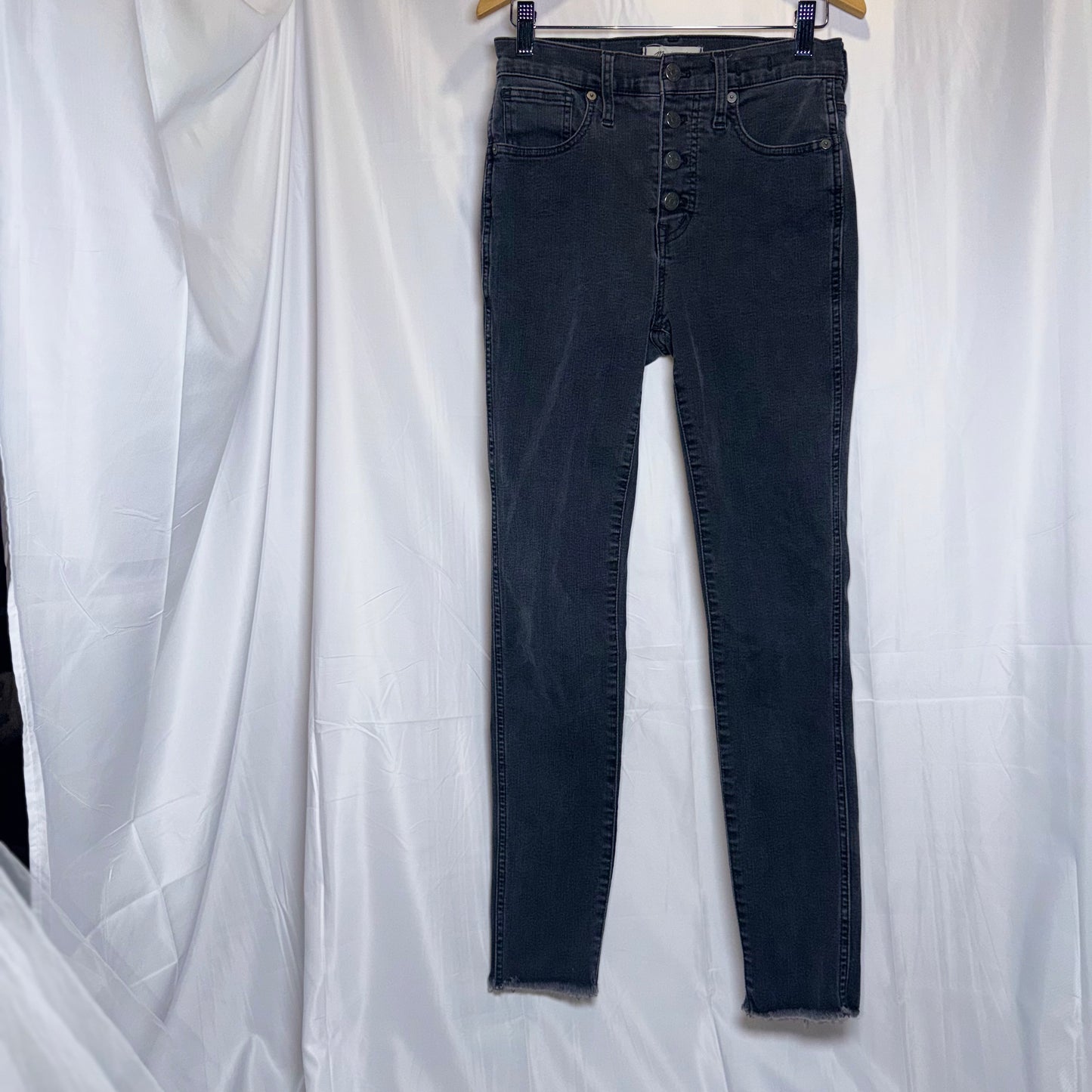 Madewell 10” High Rise Skinny Jeans Black Denim
