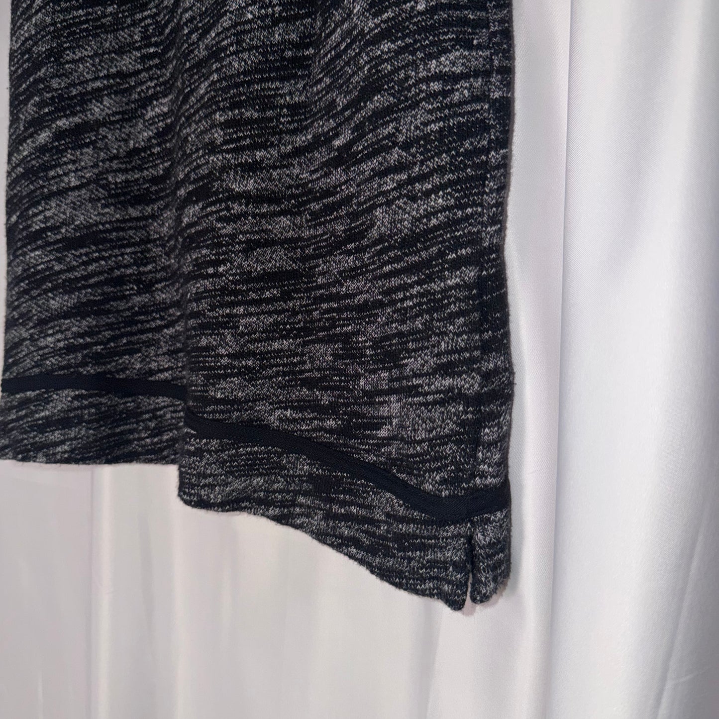 Madewell Grey and Black Rhinestones Neckline Top