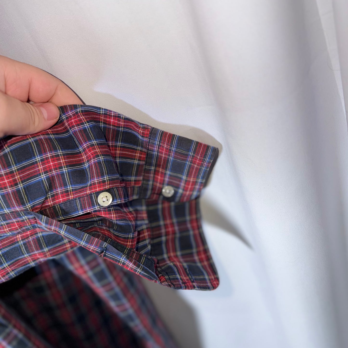 Ralph Lauren Red and Charcoal Plaid Button Down
