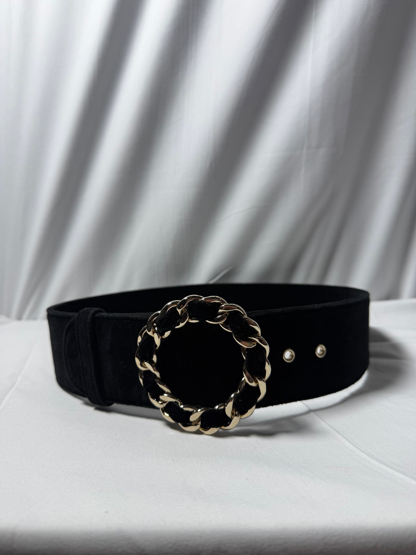 Chanel Iconic Velour Chain Belt