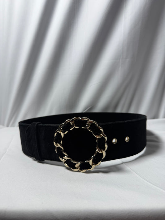 Chanel Iconic Velour Chain Belt