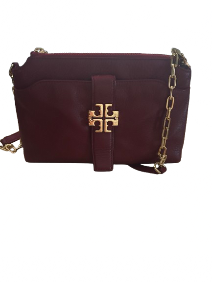 Tory Burch Burgundy Chained Crossbody