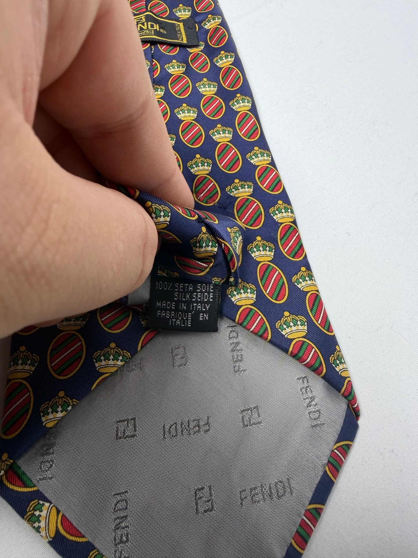 Fendi 100% Silk Tie Made in Italy