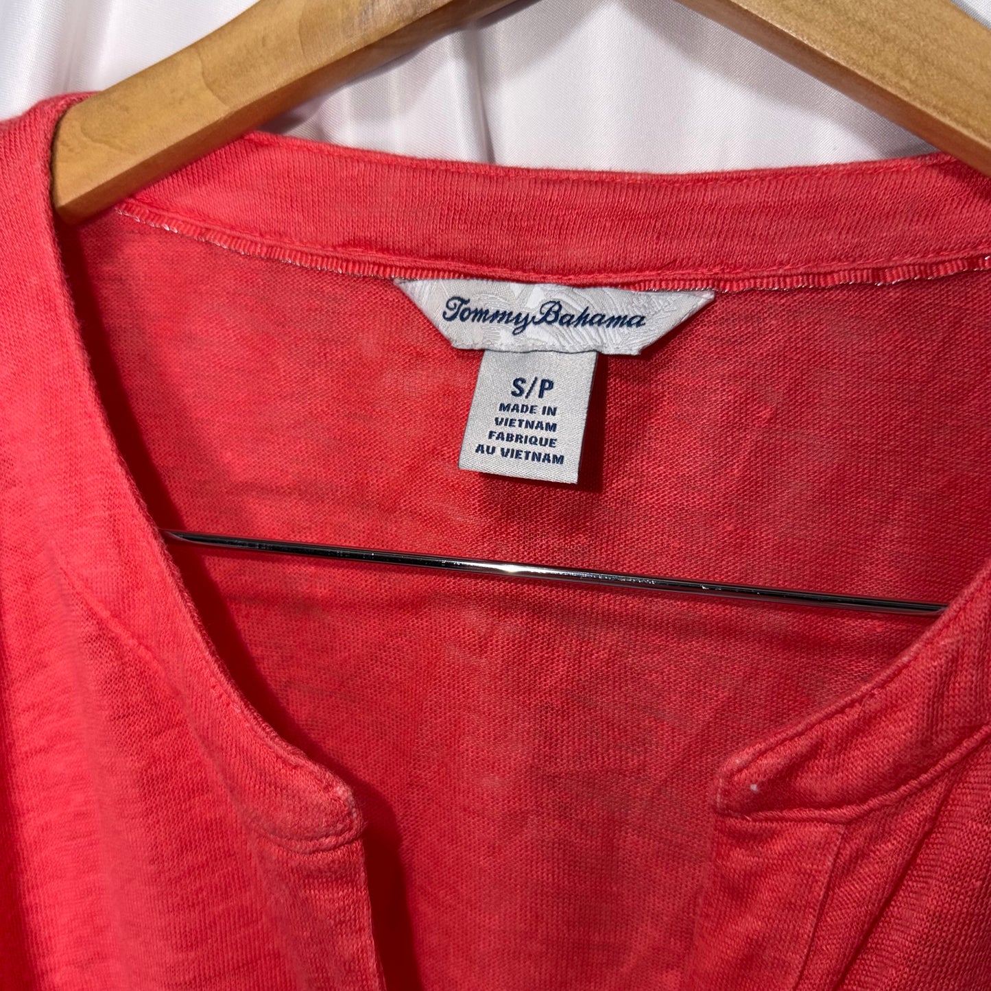 Tommy Bahama Coral 100% Linen Women’s Blouse