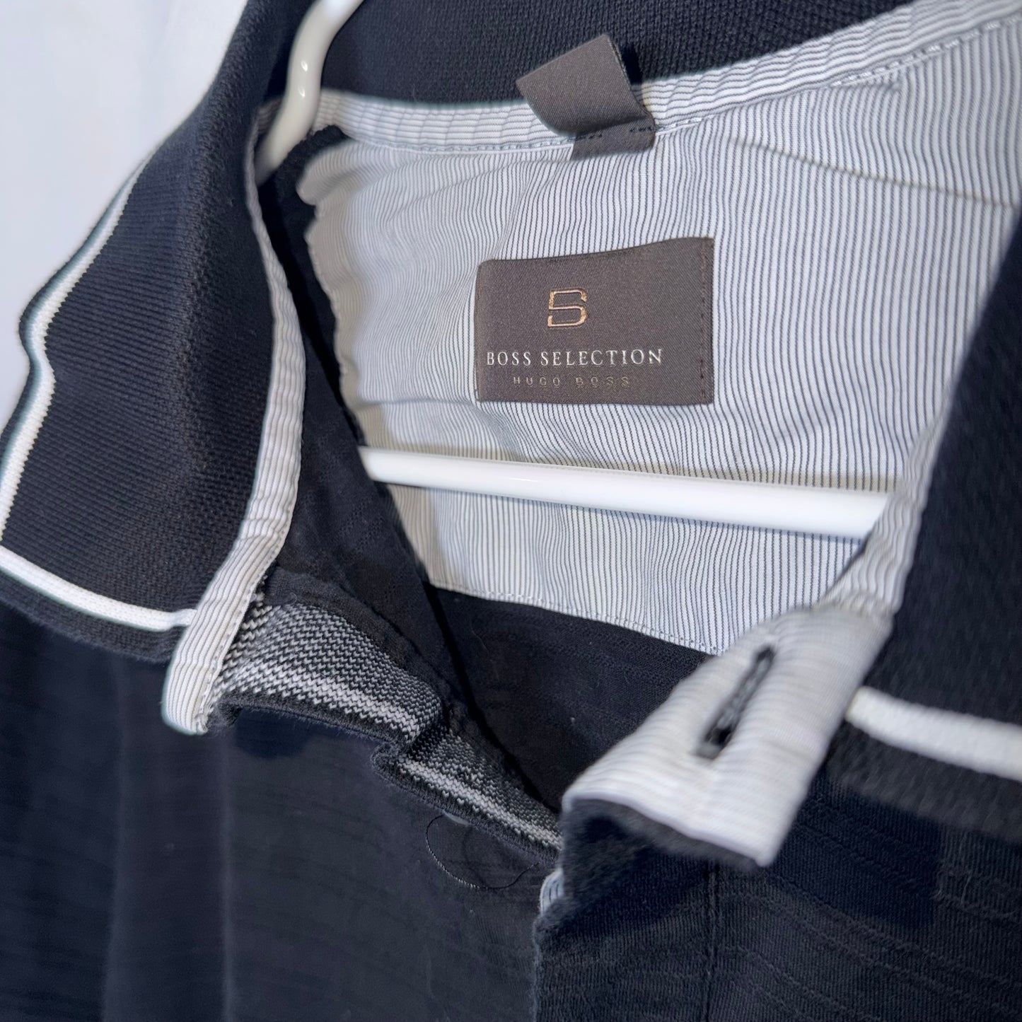 BOSS Selection Black and White Polo