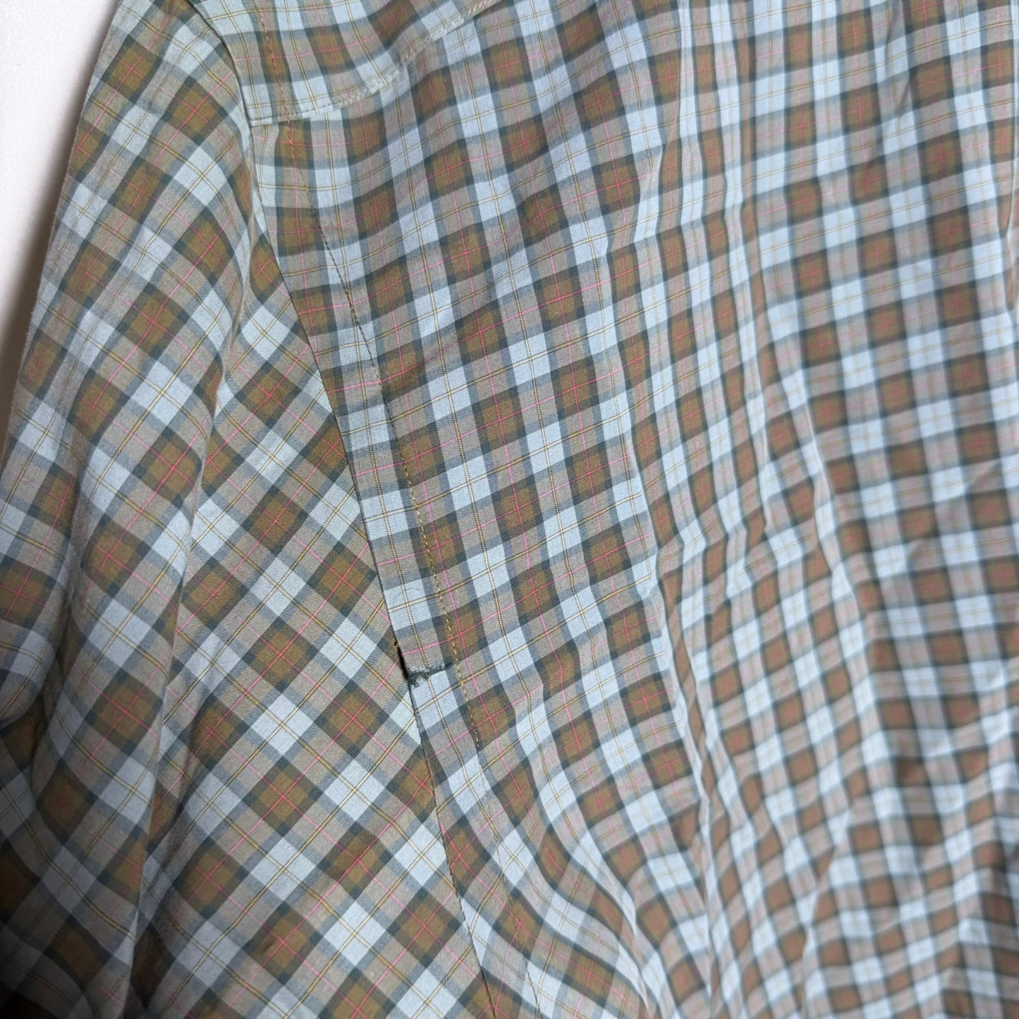 Ralph Lauren Brown and Blue Button Down