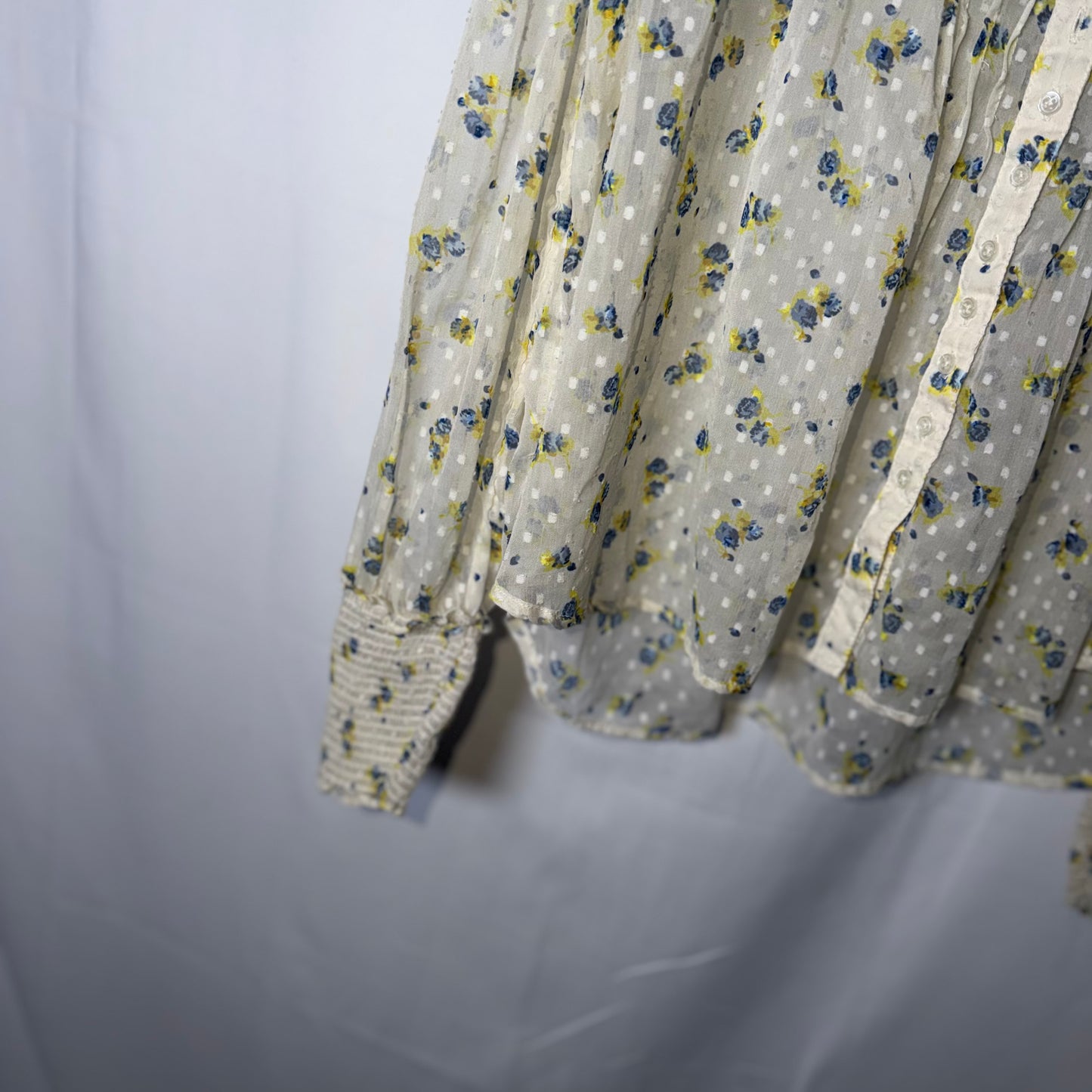 Free People Floral Button Down Blouse