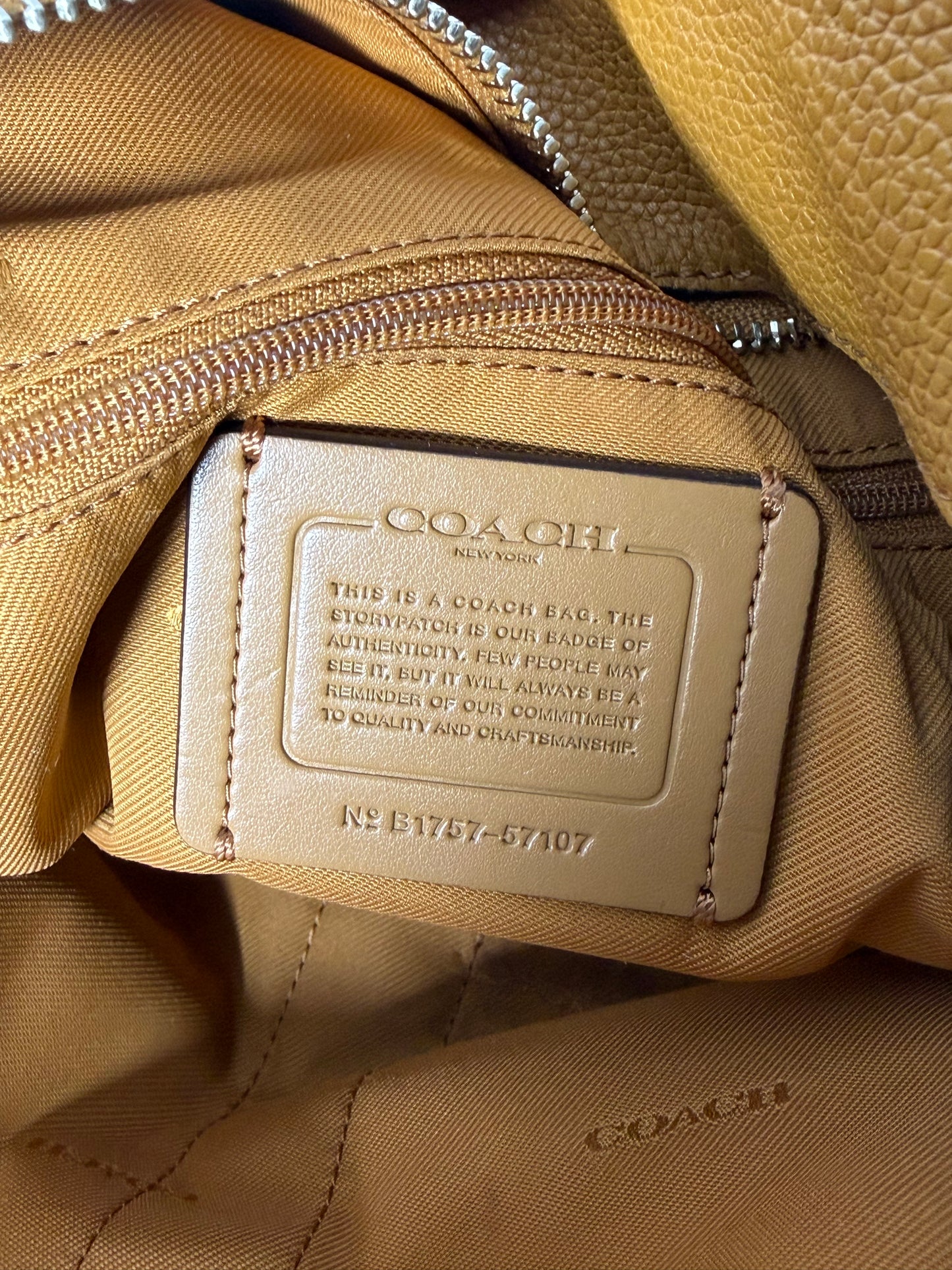 Coach Brown Leather Chain Tote