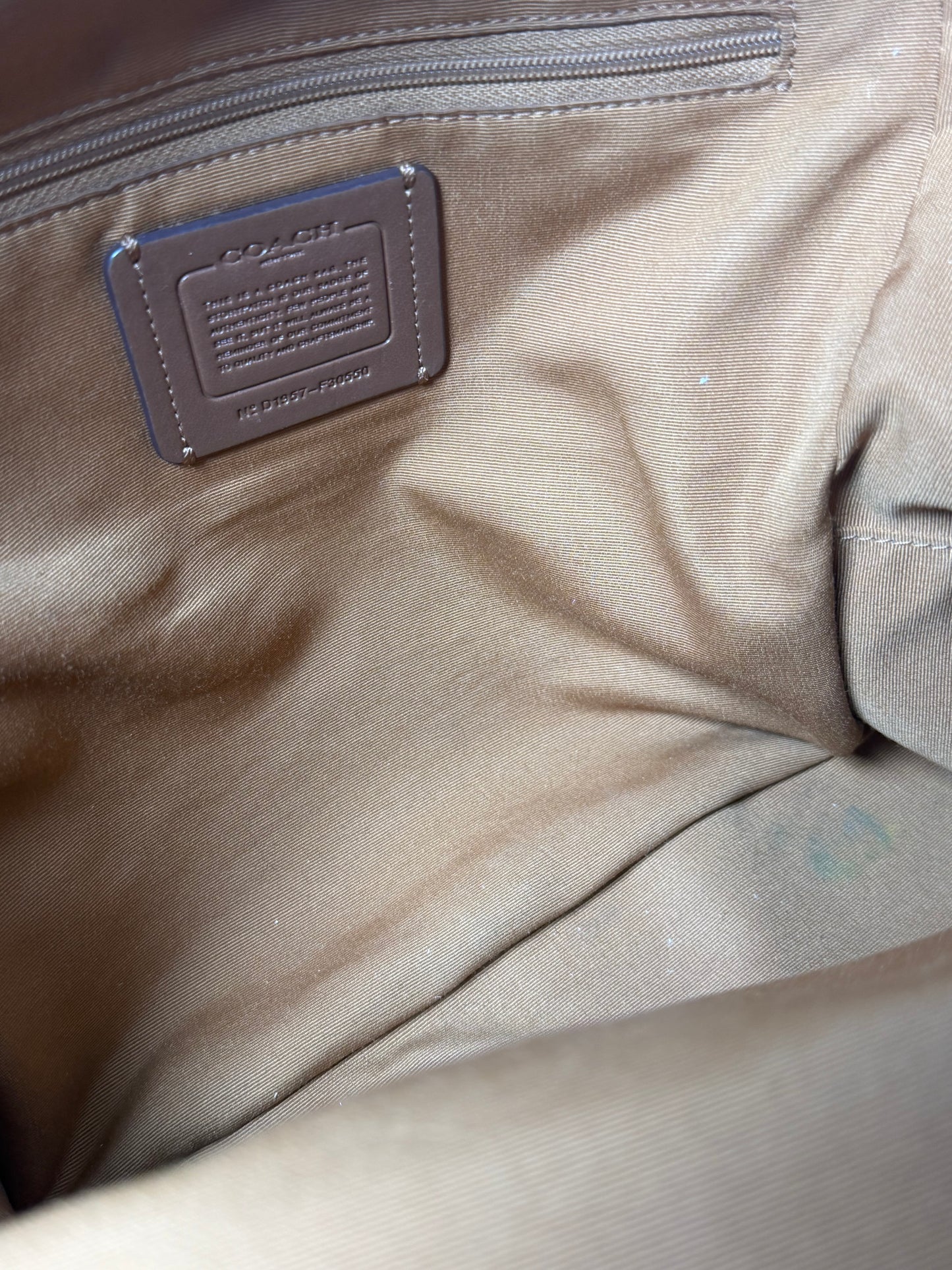 Coach Brown Leather Backpack