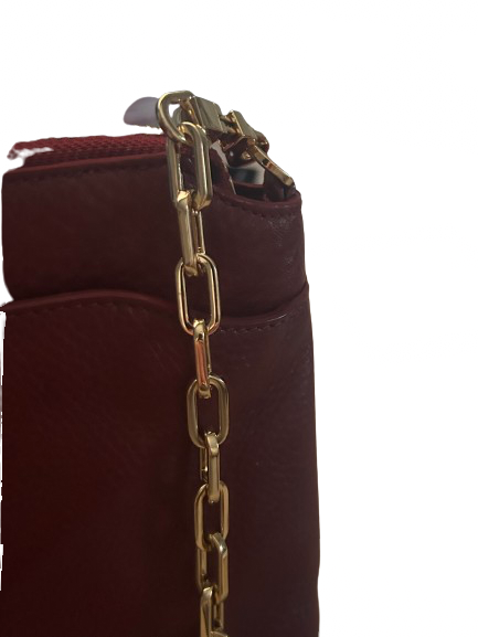 Tory Burch Burgundy Chained Crossbody
