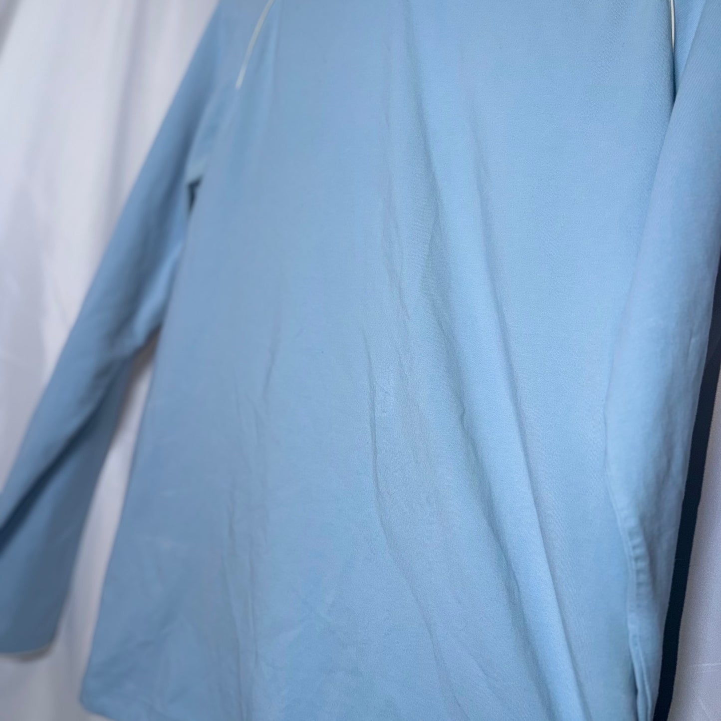 Hugo Boss Blue and White Long Sleeve Shirt