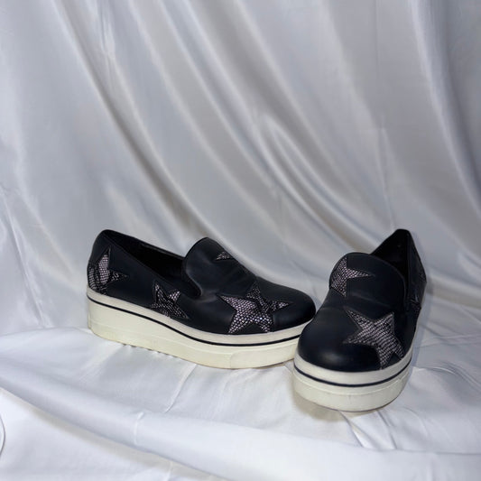Stella McCartney Black Star Print Platform Shoes