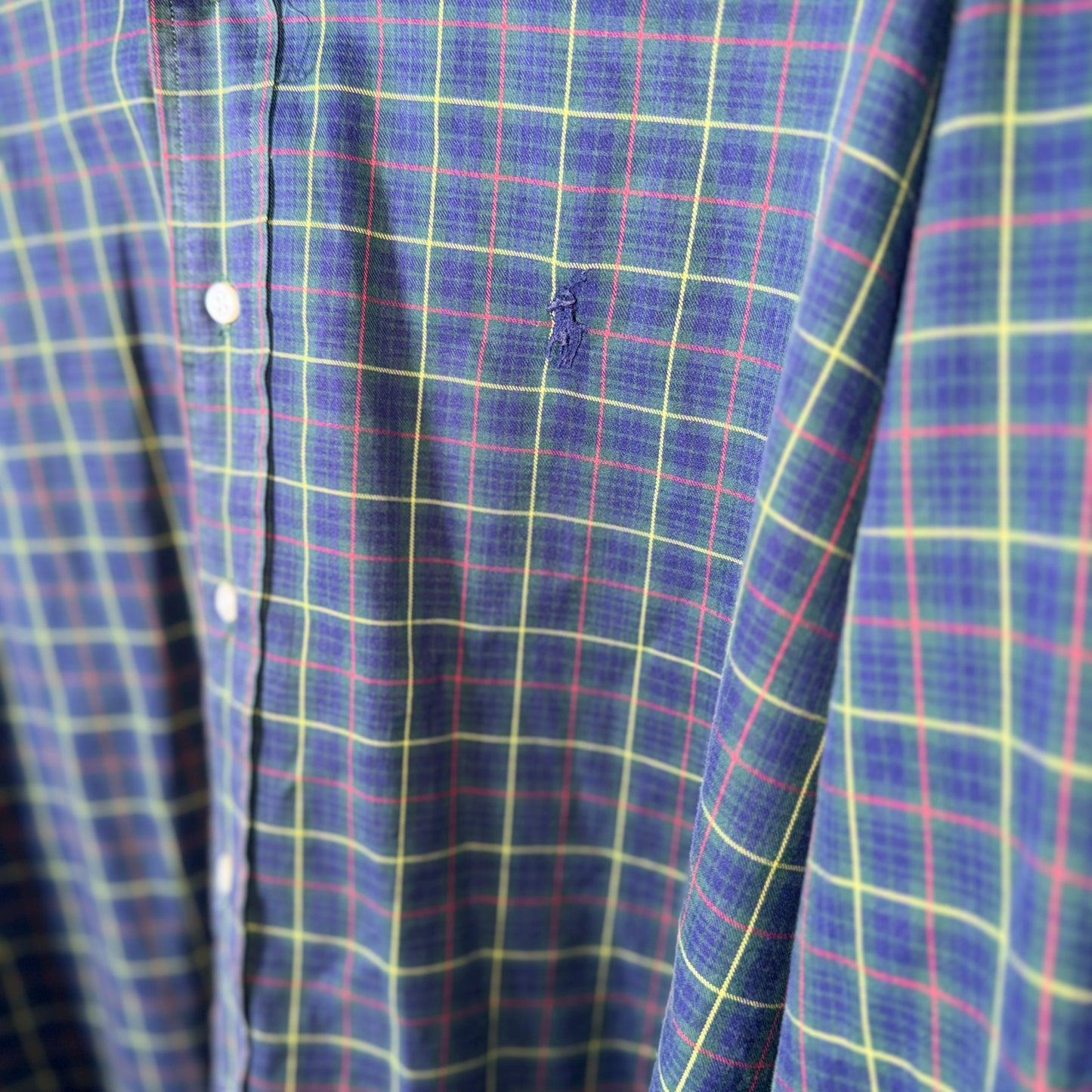 Ralph Lauren Blue, Yellow, and Red Button Down