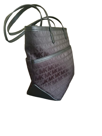 Michael Kors Black Canvas and Leather Purse