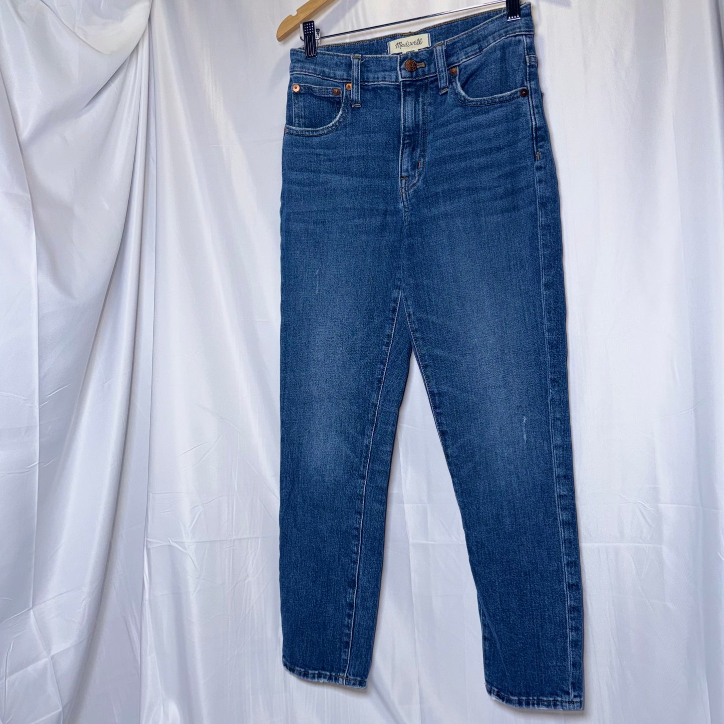 Madewell the Slim Fit Crop High Rise Boyjean Blue Denim