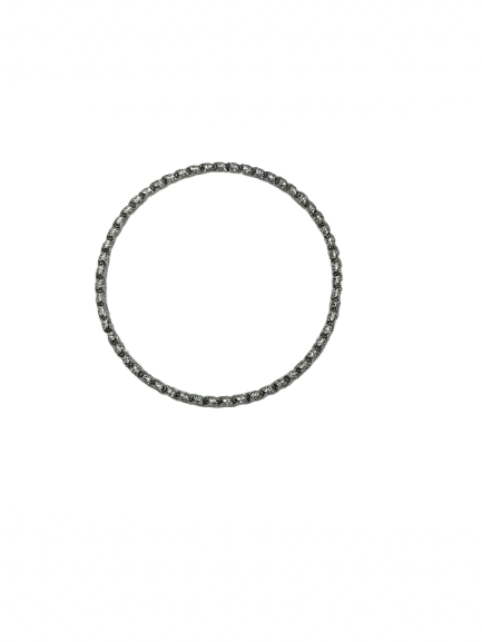 Silver-Tone Crystal Bangle