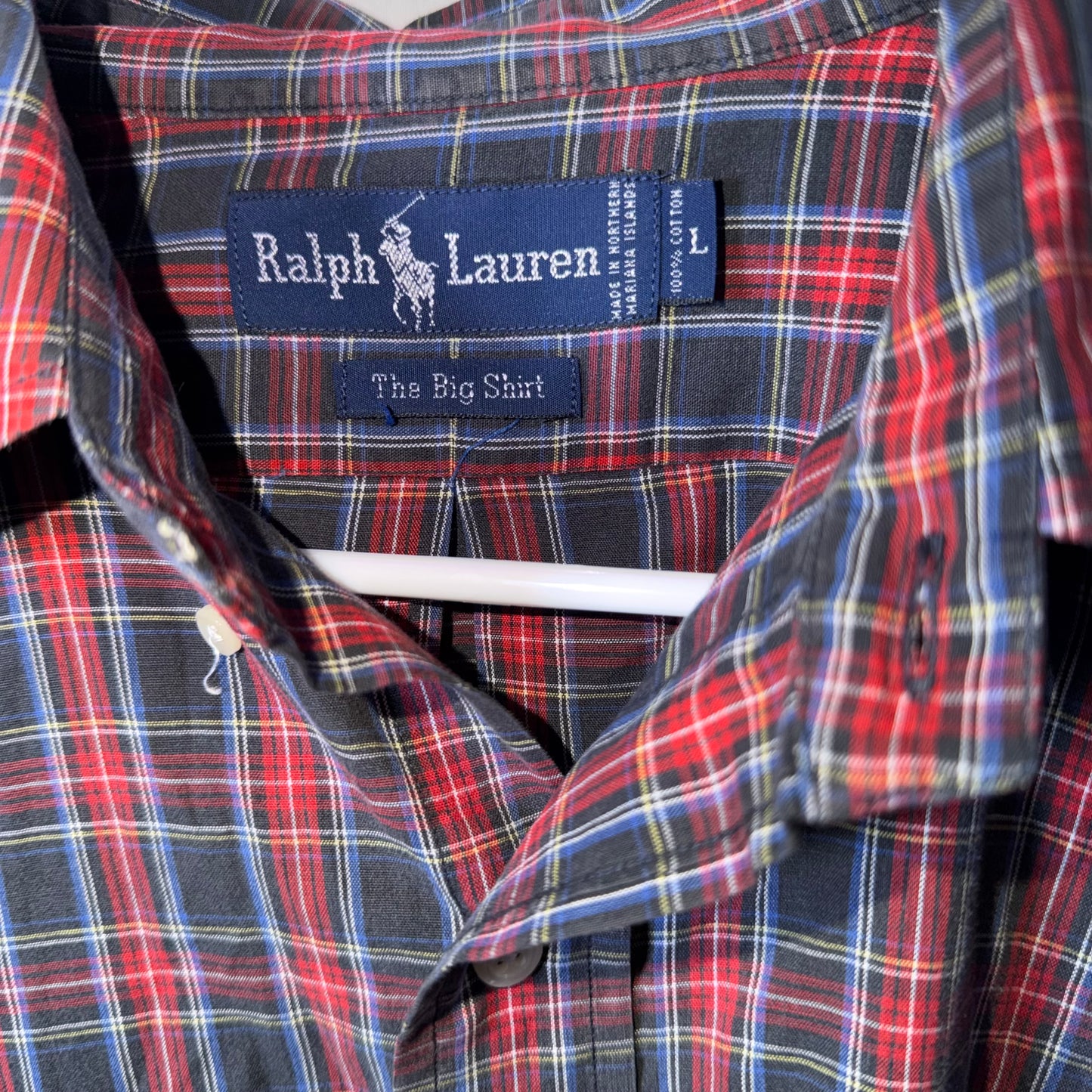 Ralph Lauren Red and Charcoal Plaid Button Down