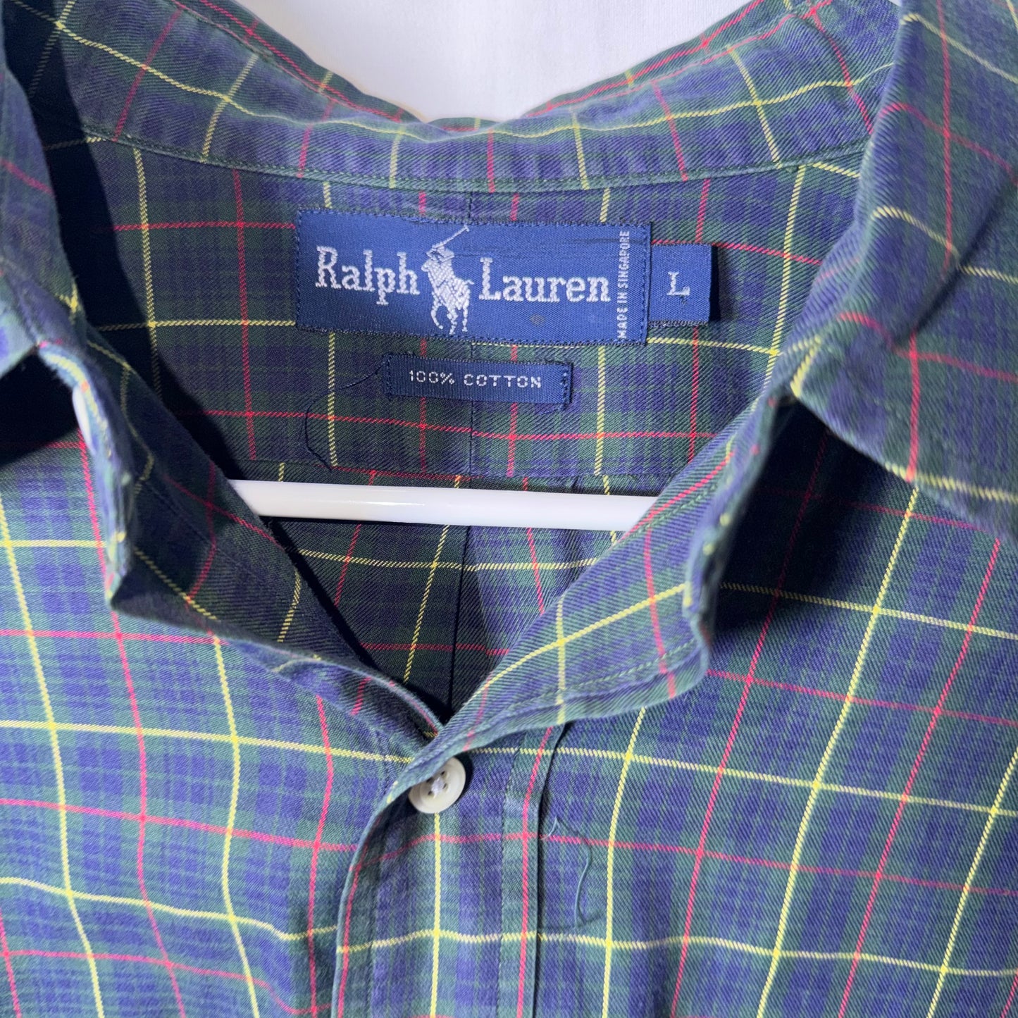 Ralph Lauren Blue, Yellow, and Red Button Down