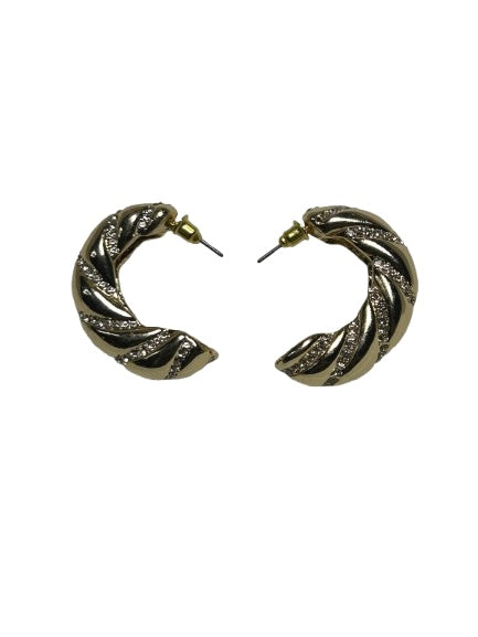 Gold-Tone Jewled Earrings