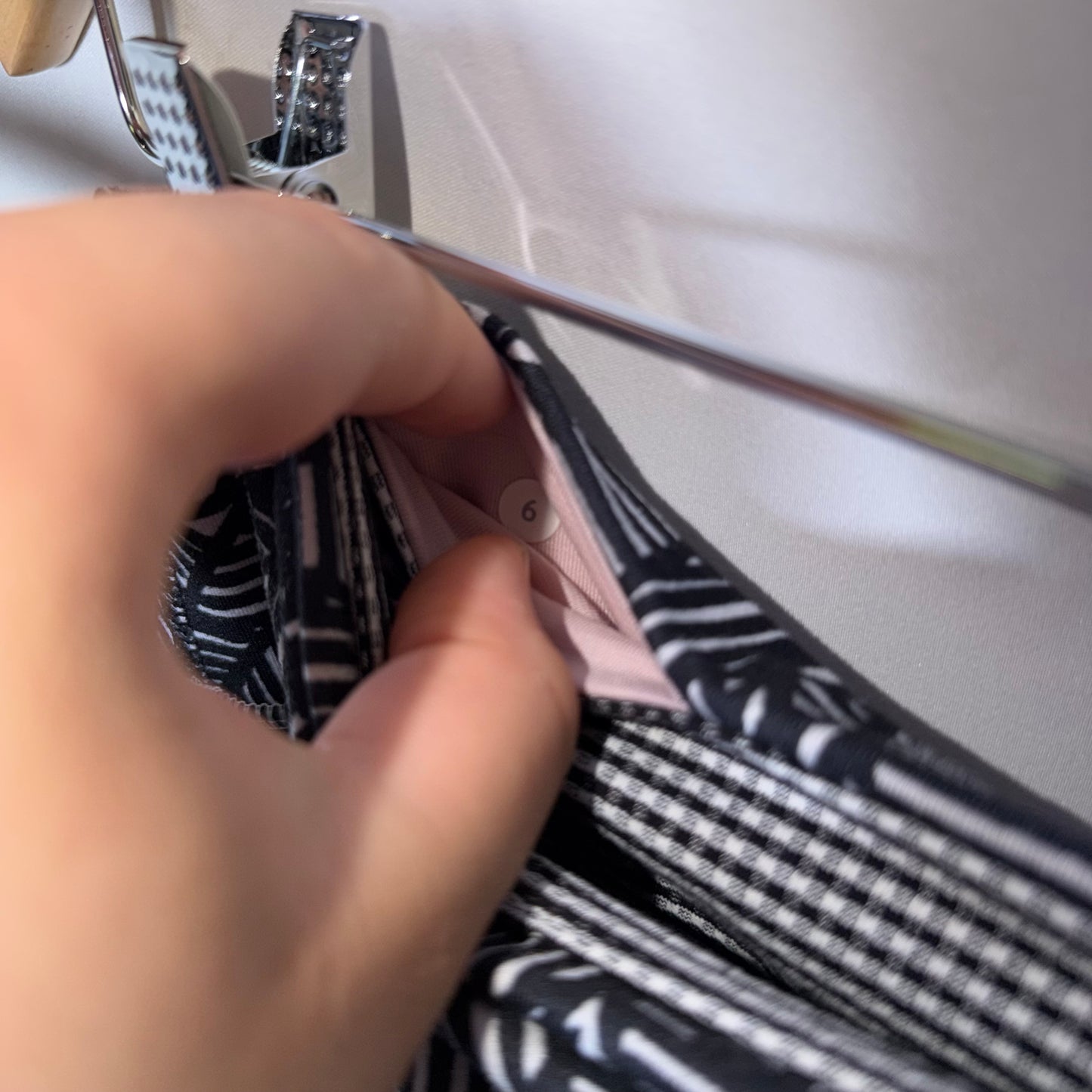 Lululemon Black and White Striped Leggings