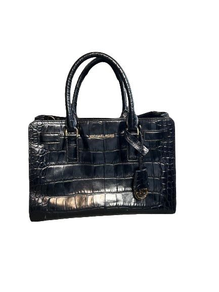 MIchael Kors Black Croc Embossed 2-Way Bag