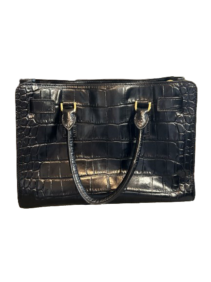 MIchael Kors Black Croc Embossed 2-Way Bag