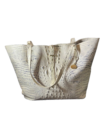 Brahmin White Tote Bag