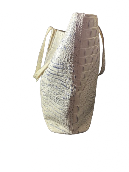 Brahmin White Tote Bag