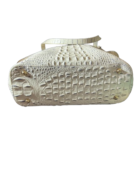 Brahmin White Tote Bag