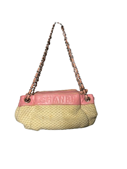 Chanel Vintage Tweed & Leather Handbag