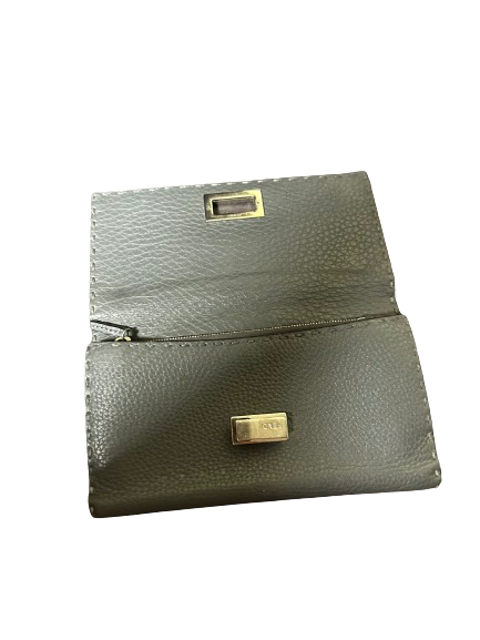 Fendi Vintage Grey Peekaboo Wallet