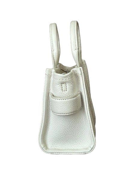 Marc Jacobs White Leather The Tote Bag Micro