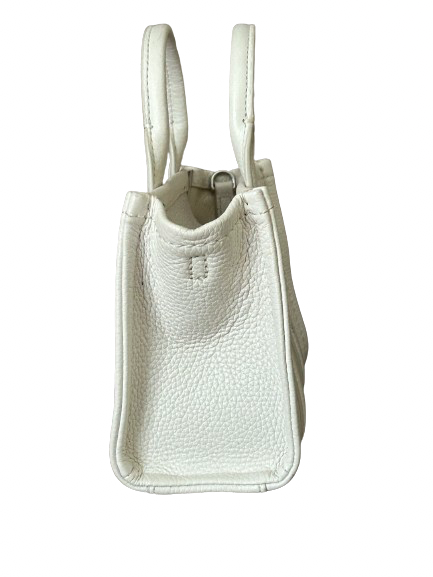 Marc Jacobs White Leather The Tote Bag Micro