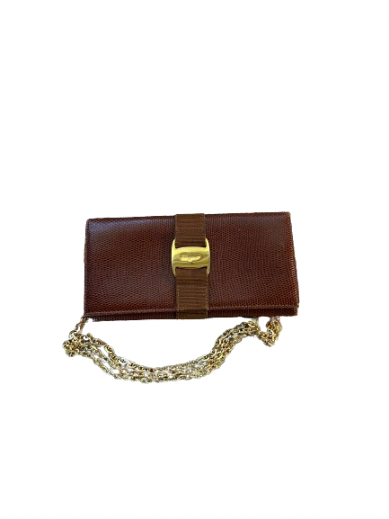 Salvatore Ferragamo Lizard Wallet on Chain