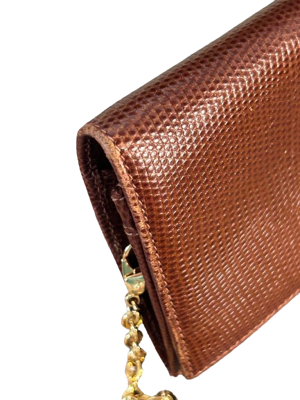 Salvatore Ferragamo Lizard Wallet on Chain